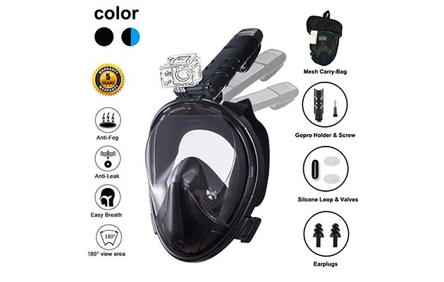 Ufanore Full Face Snorkel Mask