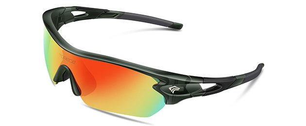 TOREGE Polarized Sports Sunglasses with 3 Interchangeable Lenses