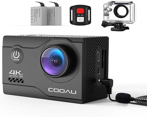 COOAU 4K 20MP Wi-Fi Action Camera Webcam PC Camera