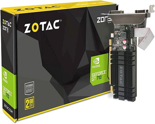 3. ZOTAC GeForce GT 710 2GB DDR3 PCI-E2.0 DL-DVI VGA HDMI Graphics Card
