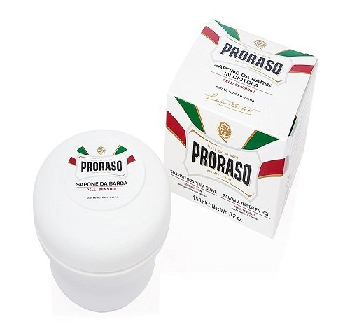 Proraso Shaving Soap in a Bowl, Sensitive Skin, 5.2 oz